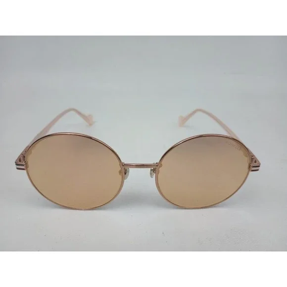 Moncler Women\'s Rose Gold Mirrored Round Sunglasses ML 0132-D 33U Moncler ML0085-32L Metal Sunglasses RoseGold w/Pink Mirror  main image 4